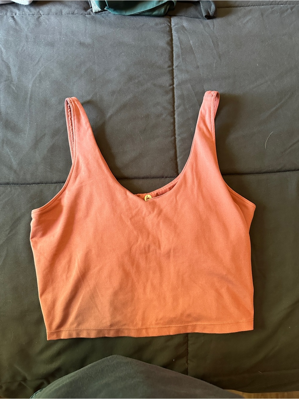90 Degree By Reflex Sleeveless Cropped Tank Top in Rust